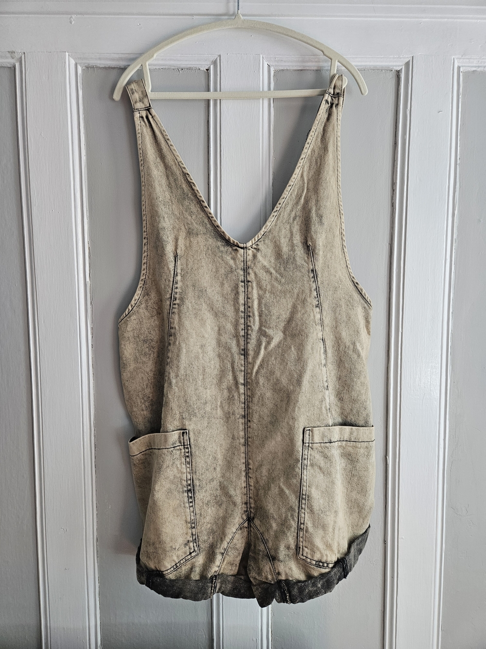We The Free  acid wash Denim Romper sz M